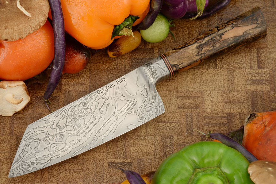 Integral Damascus Bunka Chef's Knife (5-1/2