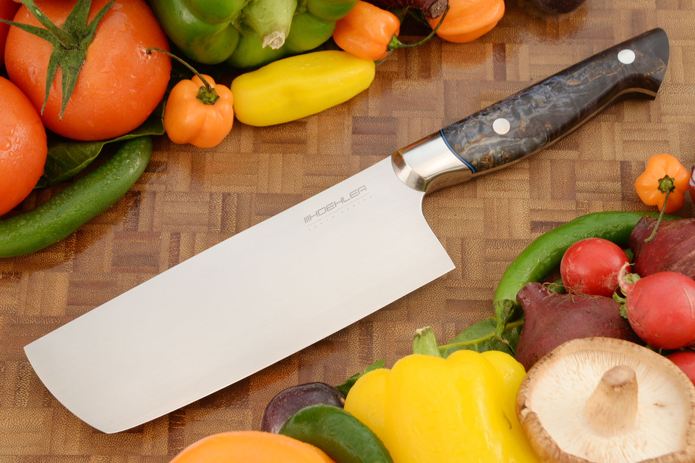 Chef's Knife - Nakiri (6 in) with Masur Birch
