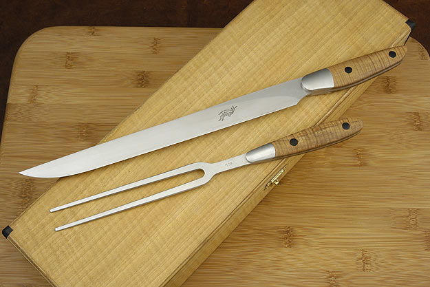 HCK Curly Maple Carving Set