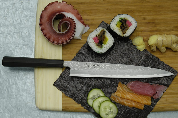 Kansui Suminagashi Right-Handed Yanagiba (Sashimi Knife) - 240mm - with saya
