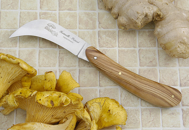 Folding Mushroom Knife, Olive Wood