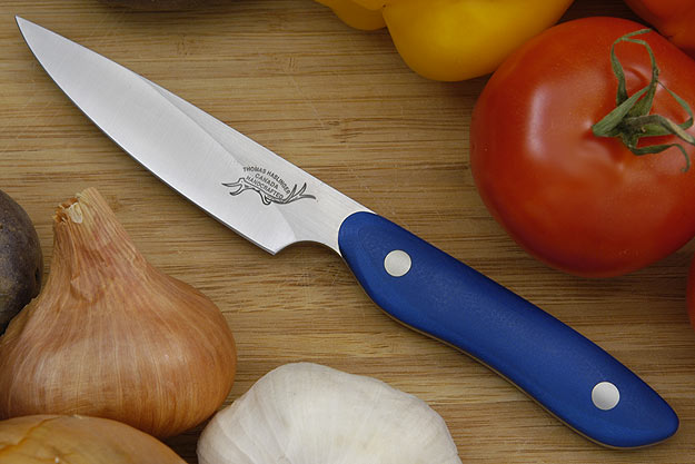 HCK Paring Knife with Blue G10 - 3 1/2 in.