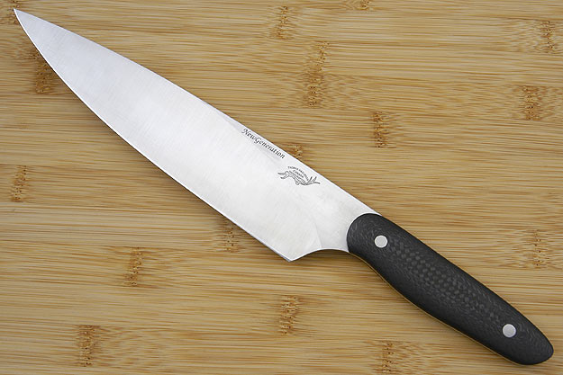 HCK Chef's Knife with Black Carbon Fiber - 8 in.