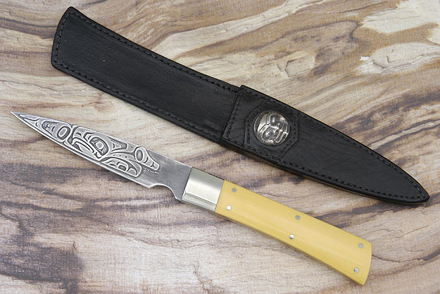 NW Native Paring Knife with Antique Micarta