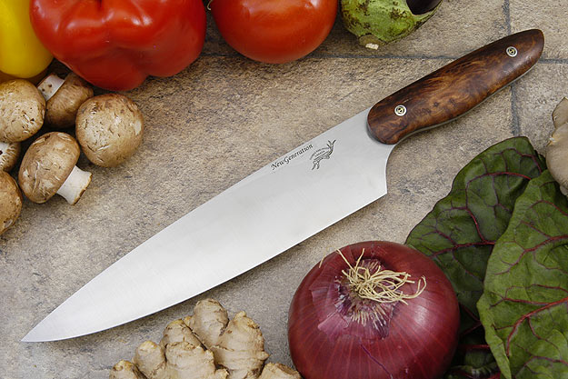 HCK Chef's Knife with Redwood Burl - 8 in.