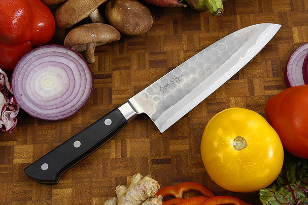 Hammer Finished Chef's Knife - Santoku, Western - 6 1/2 in. (165mm)