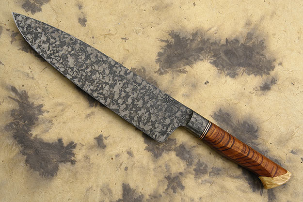 Chef's Knife with Bubinga and Box Elder Burl (8 1/2 in.)