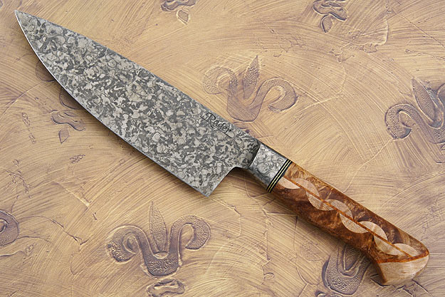 Chef's Knife with Maple and Amboyna Burl (6 1/2 in.)