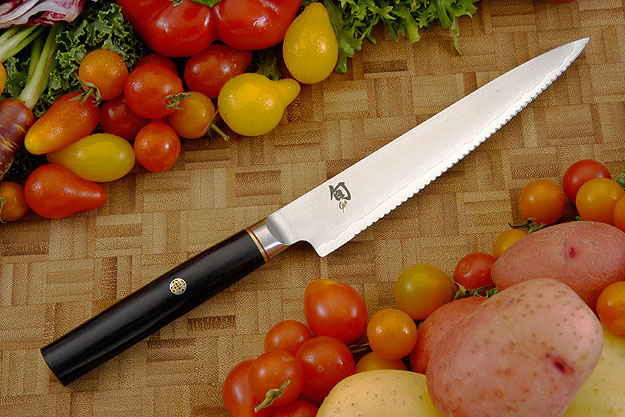Shun Elite Serrated Utility Knife (Tomato Knife) - 6 in. (SG-0411)