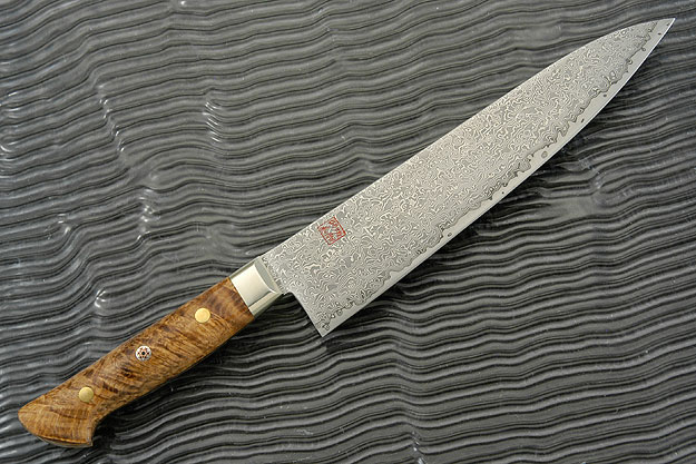 Chef's Knife - Gyuto - 8 1/4 in. (210mm) with Black Ash Burl Handle