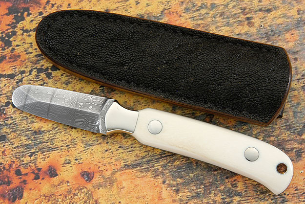 Damascus & Ivory Oyster Knife