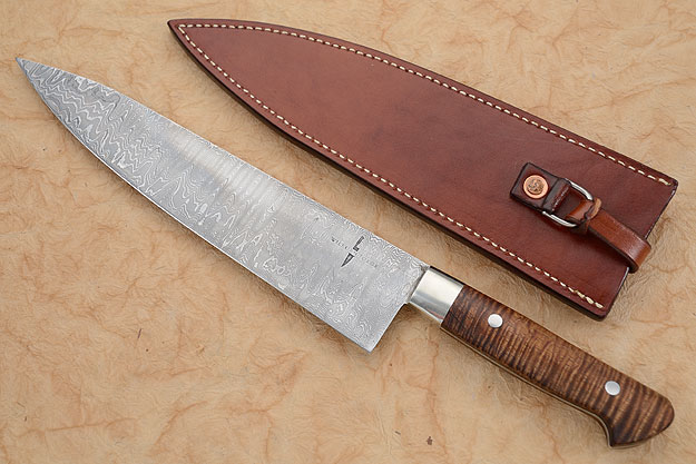 Damascus Chef's Knife with Koa (9 1/2 inches)