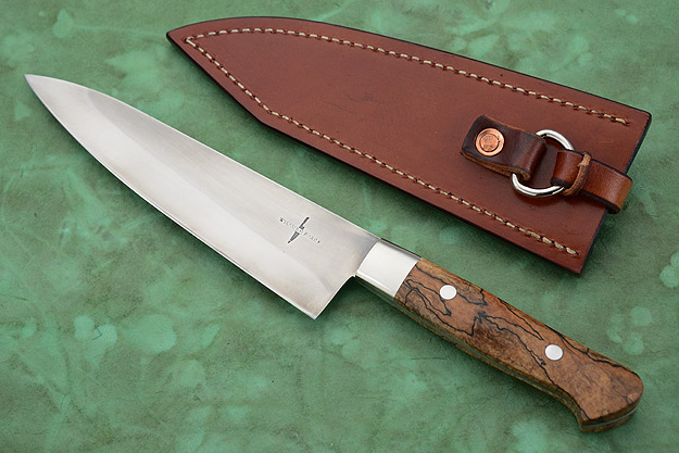 Chef's Knife with Spalted Maple (7 in)