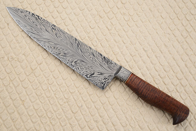 Chef's Knife (9 in) with Feather Pattern Damascus