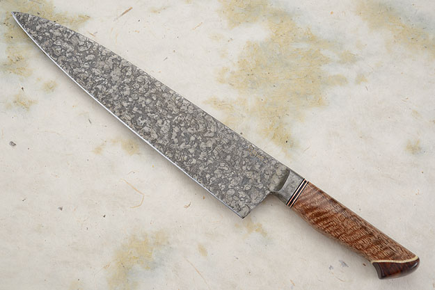 Chef's Knife with Curly Mango, Box Elder Burl and Curly Koa (10 1/2 in.)