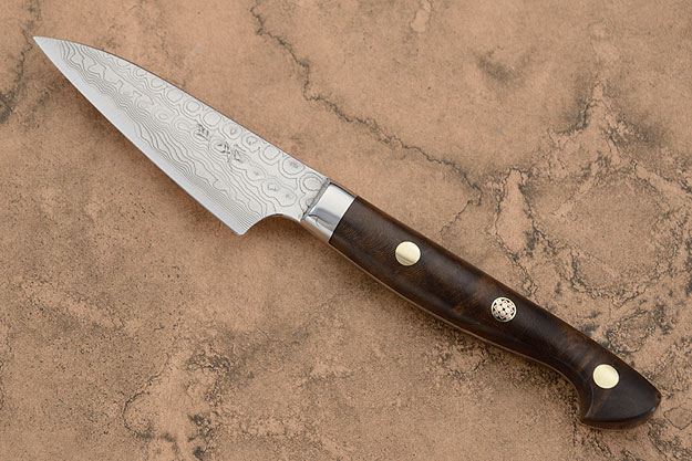 Paring (Petty) Knife with Russian Walnut Burl (3-1/4 in.)