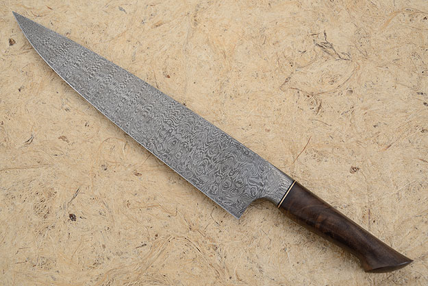 Chef's Knife with Walnut and Damascus (10.9 in.)