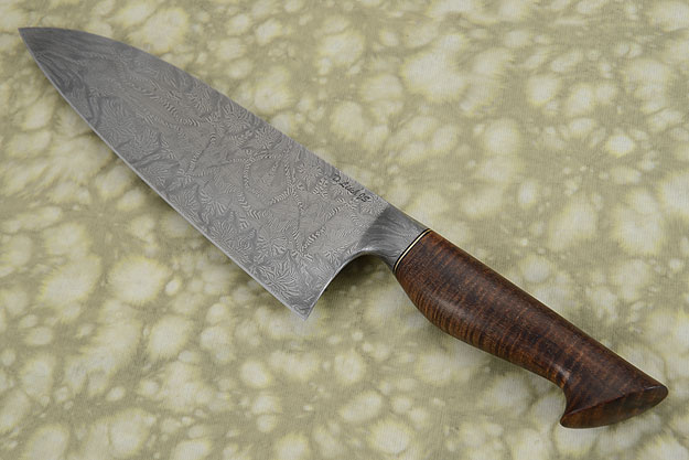 Chef's Knife (8-1/3 in.) with Curly Koa and Koi Pond Pattern Damascus