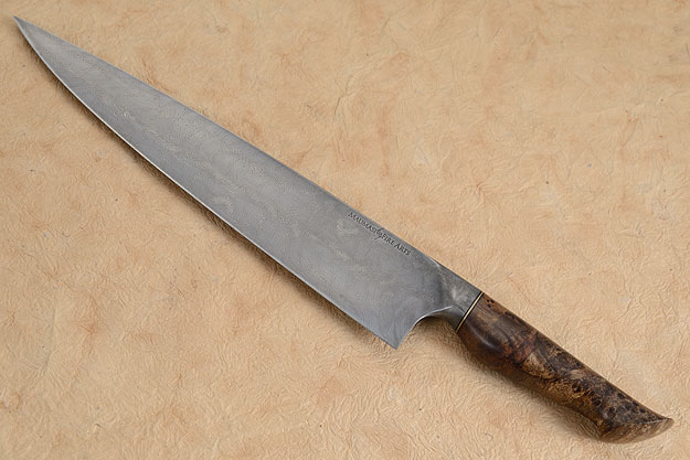 Chef's Knife (9-7/8 in) with Wheat Harvest Mosaic Damascus and Spalted Maple Burl