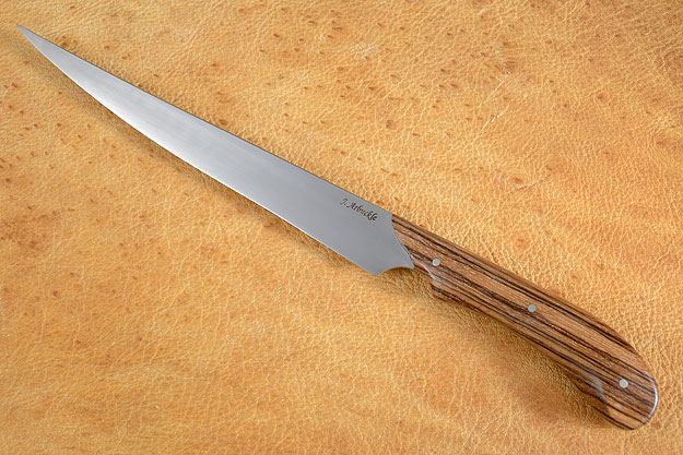 Carving Knife/Slicer (8 in) with Zebrawood