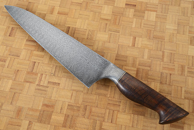 Chef's Knife (8-1/2 in.) with Curly Koa and Laddered Ws Damascus