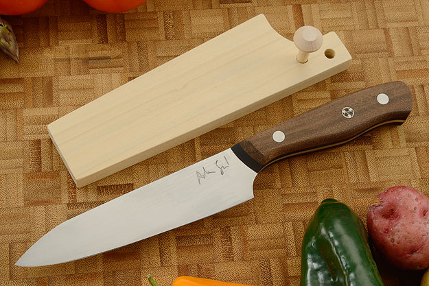 Utility Knife with Claro Walnut and Black G10 (5 in.)