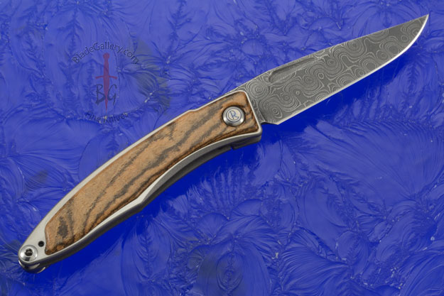 Mnandi with Bocote and Raindrop Damascus - Left Handed