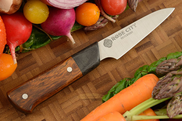 Paring Knife (Petty) -- 3-1/2 in. -- with Ironwood -- 52100 Carbon Steel