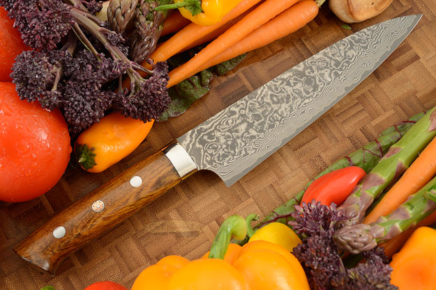 Damascus Chef's Knife (Gyuto) - 180mm (7-1/8in) - with Ironwood