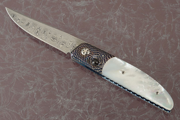 Model 450 with Whitelip Mother of Pearl and Damascus