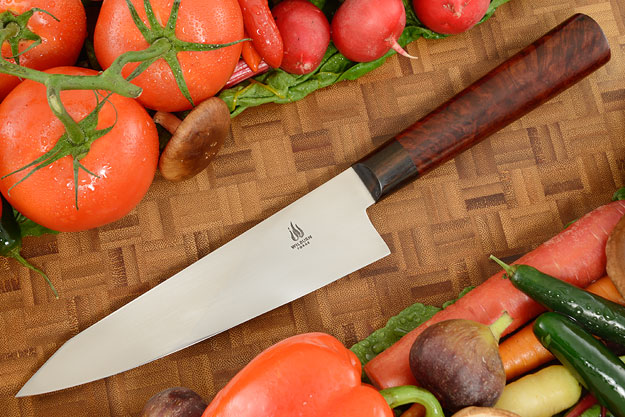 Chef's Knife (Kiritsuke) with Redwood Burl (7 in.)