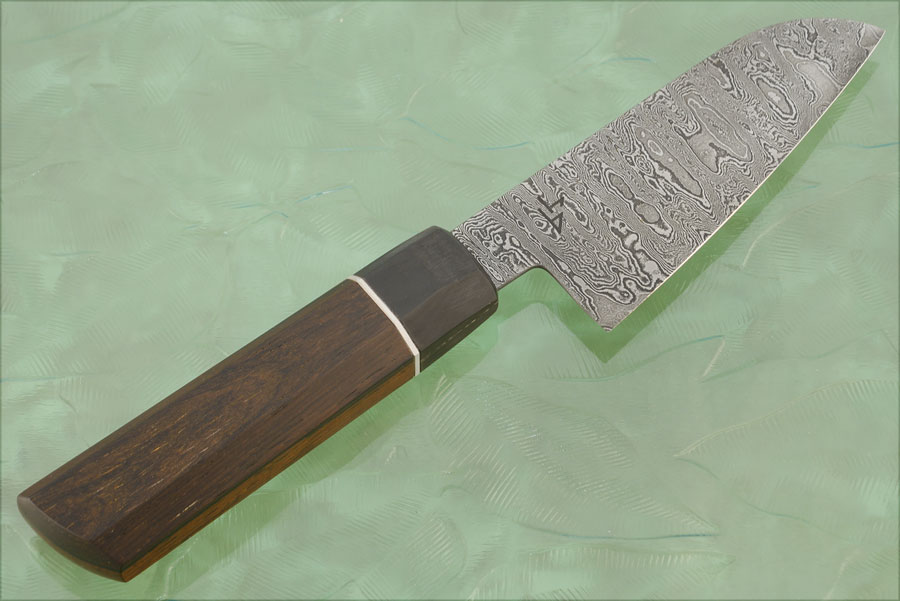 Damascus Chefs Knife (Santoku) with Cocobolo (4-1/2 in.)