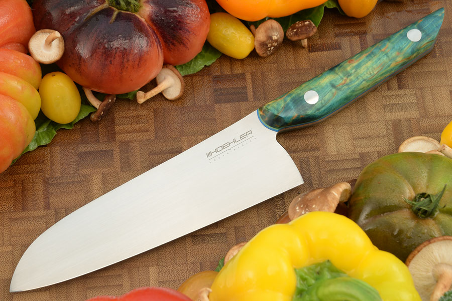 Chef's Knife - Santoku (6-1/2 in) with Masur Birch