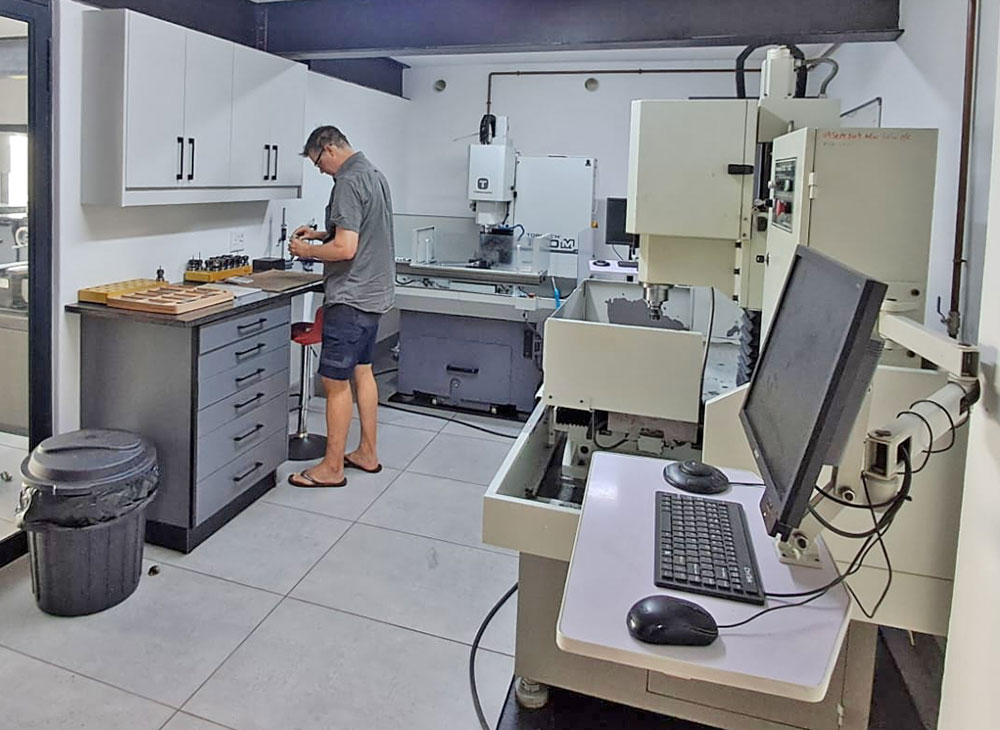 Trevor Burger in his new workshop
