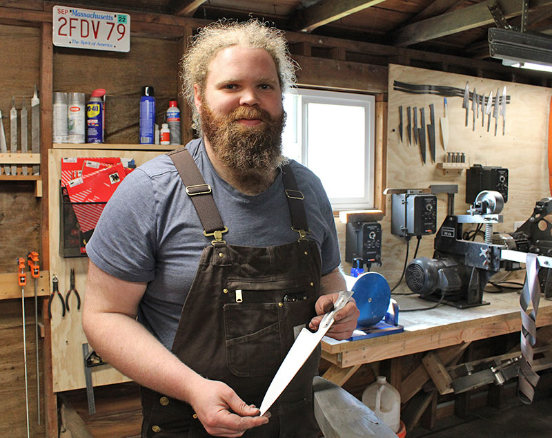 Sam Reed in his workshop
