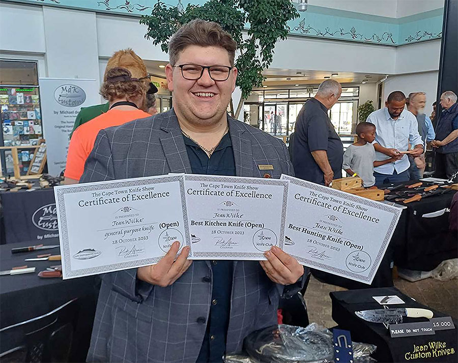 Jean Wilke winning knifemaking awards