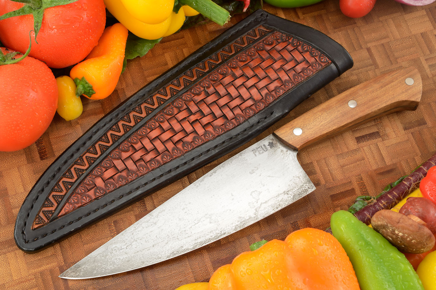 Chef's Knife (Cocinero 180mm) with Incense Wood and O2 Carbon Steel