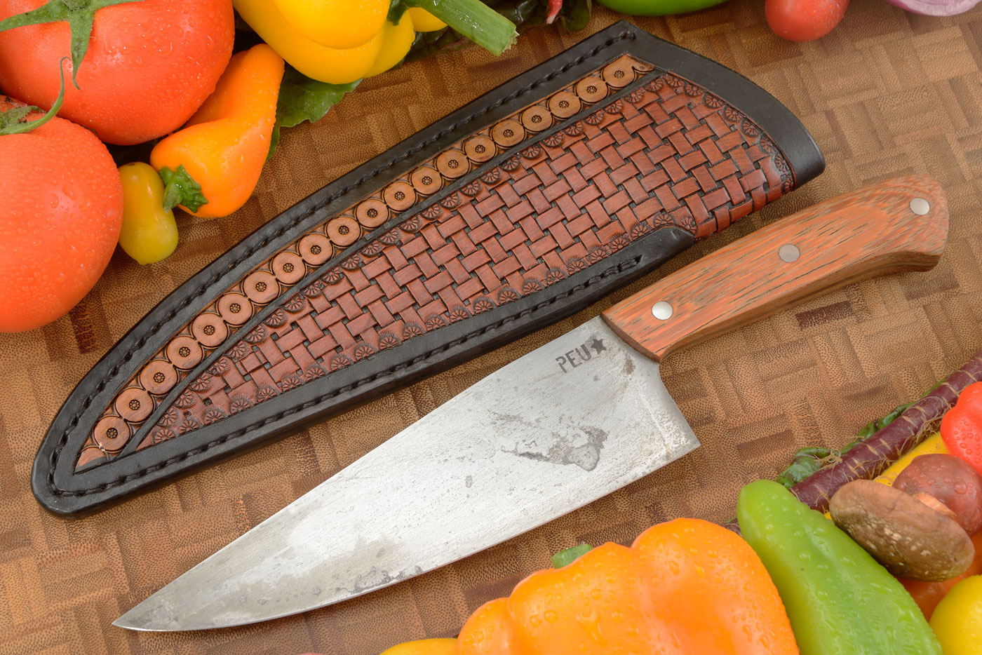 Chef's Knife (Cocinero 180mm) with Angelim Vermelho and O2 Carbon Steel