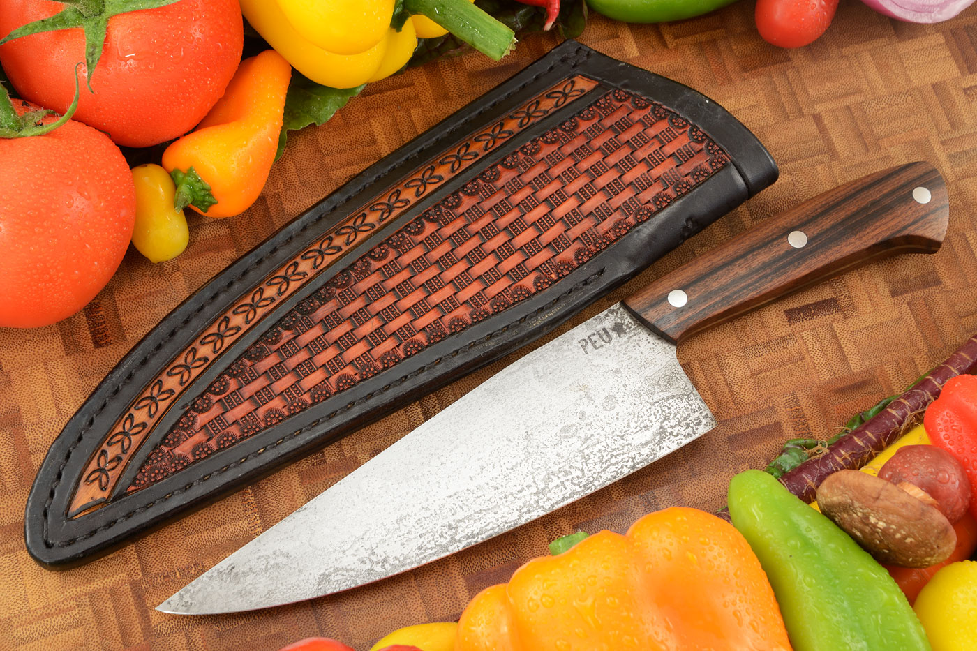 Chef's Knife (Cocinero 180mm) with Pau Ferro Wood and O2 Carbon Steel