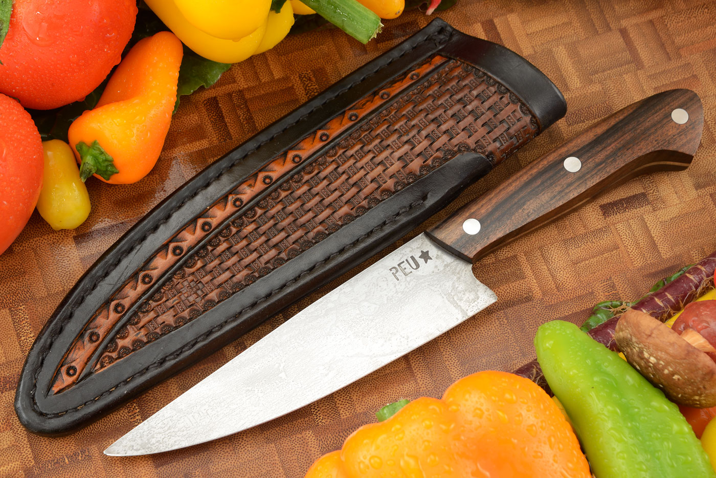 Chef's Utility Knife (Parrillero) with Jacaranda and O2 Carbon Steel