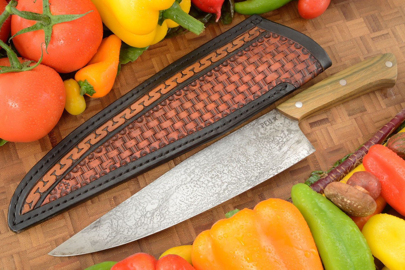 Chef's Knife (Cocinero 230mm) with Pau Santo and O2 Carbon Steel