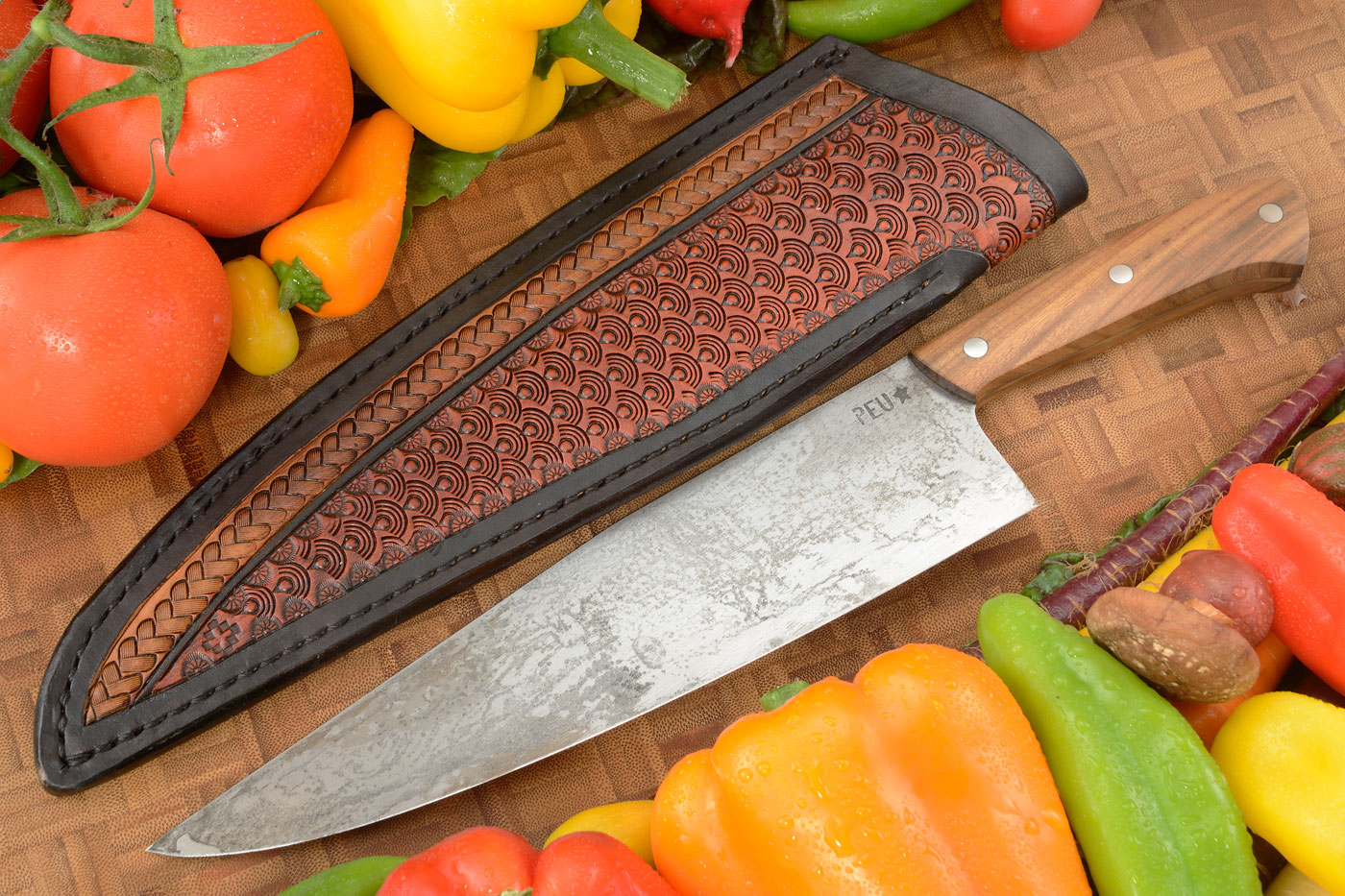Chef's Knife (Cocinero 230mm) with Incense Wood and O2 Carbon Steel
