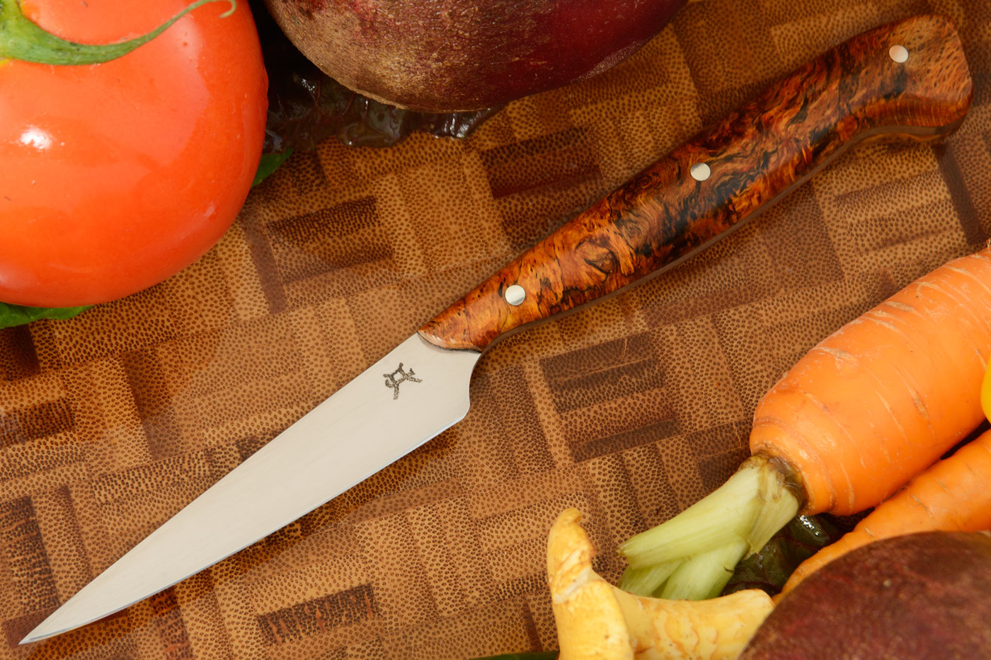 Paring Knife (3-1/8) with Red Oak Burl