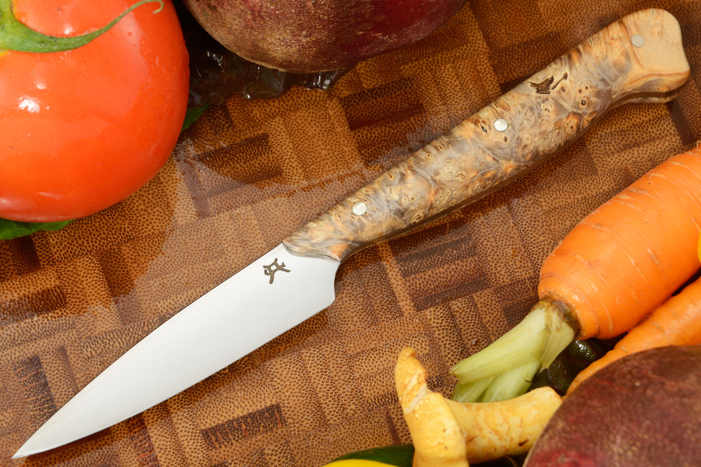 Paring Knife (3-1/4) with Black Ash Burl