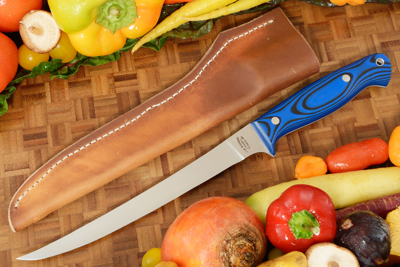 Fillet Knife with Black/Blue G10 (7-1/4