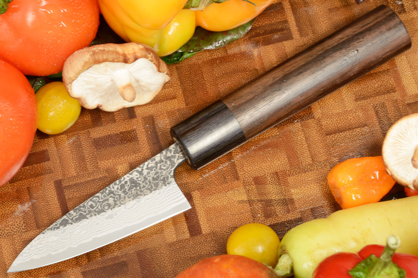 Damascus SLD Petty Knife - Parer - 3 in. (75mm) - Shinogi Handle