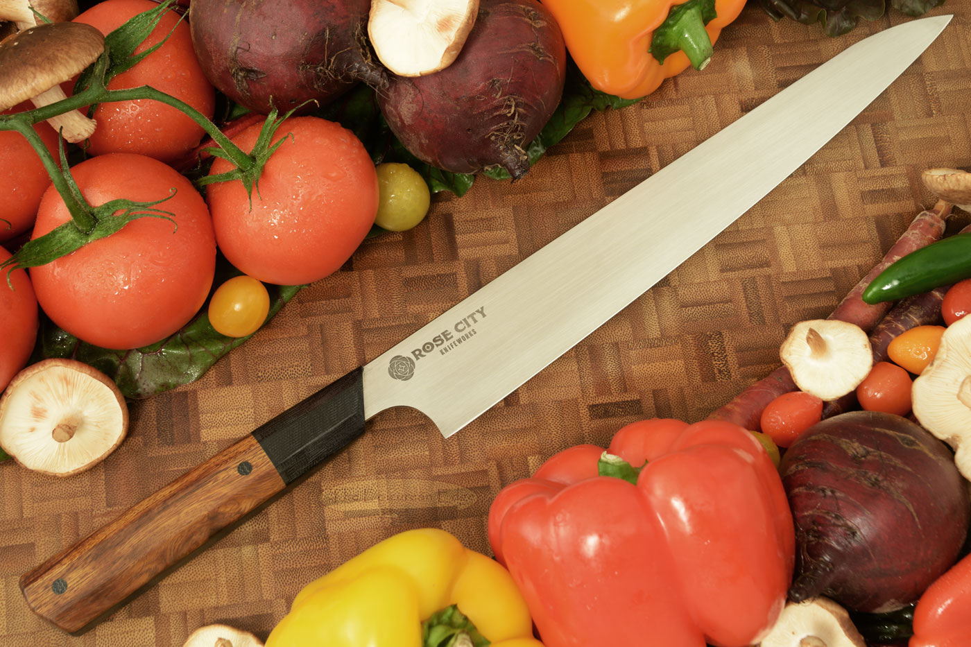 Swift Slicing Knife (Sujihiki) -- 10-1/4 in. -- with Ironwood -- AEB-L Stainless Steel