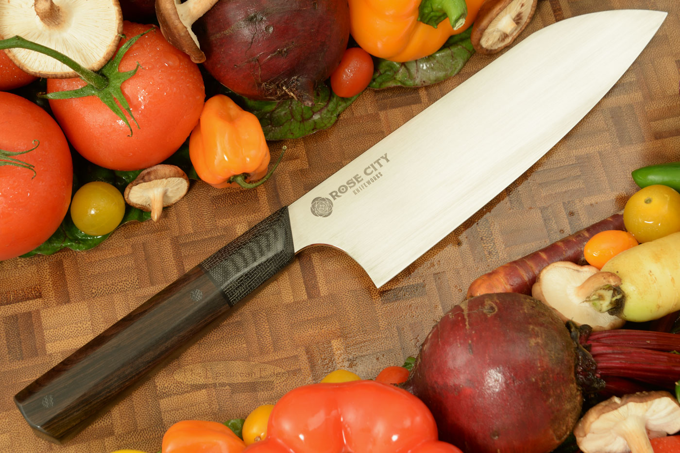 Swift Chef's Knife (Santoku) -- 7-1/8 in.. -- with African Blackwood -- AEB-L Stainless Steel