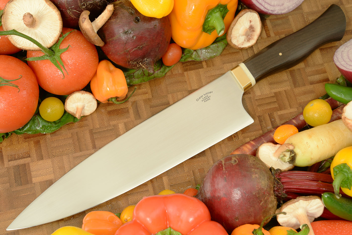 S-Grind Chef's Knife (9-1/8 in) with African Blackwood - 52100 Carbon Steel