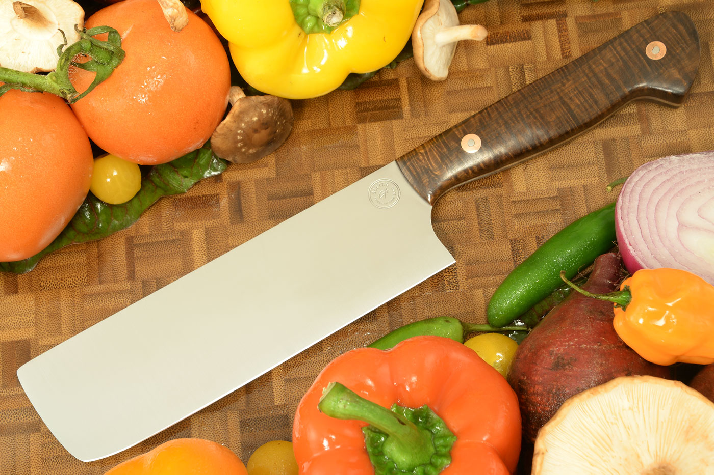 Chef's Knife - Nakiri (6-1/2 in.) with Ringed Gidgee